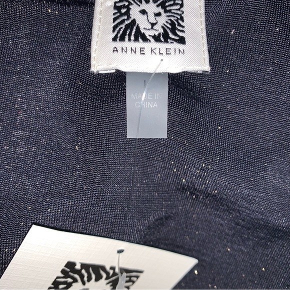 Ann Klein Black Sequin Formal Evening Jacket Cardigan Women Large Oversized Long - Picture 7 of 8